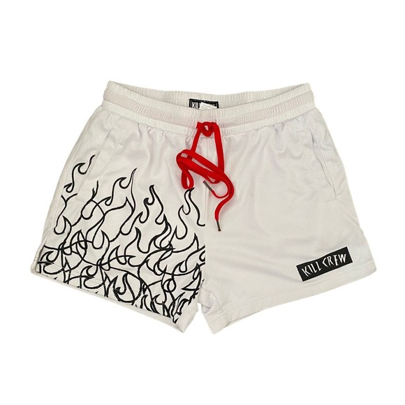 Kill Crew Shorts Kill Crew Flame Reg Cut Shorts Muay Thai Mma Size